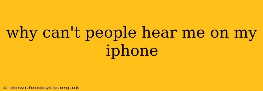 why can't people hear me on my iphone