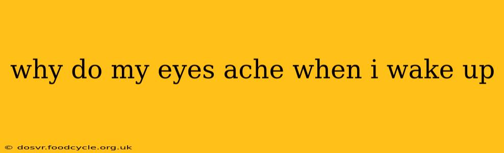 why do my eyes ache when i wake up