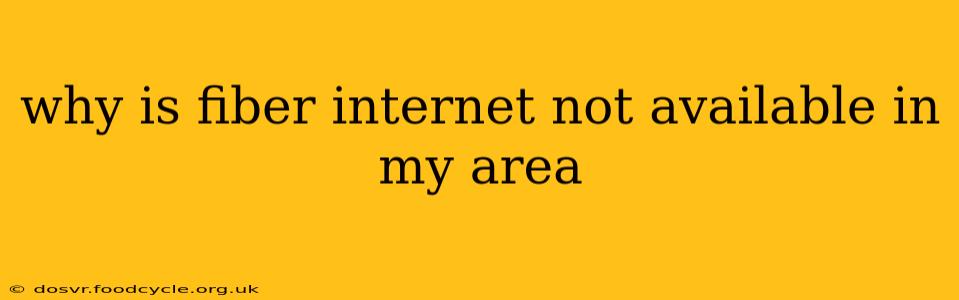 why is fiber internet not available in my area