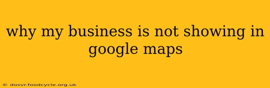 why my business is not showing in google maps