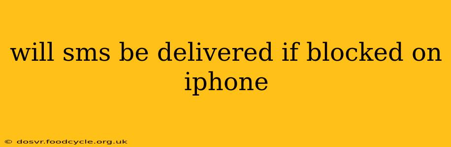 will sms be delivered if blocked on iphone