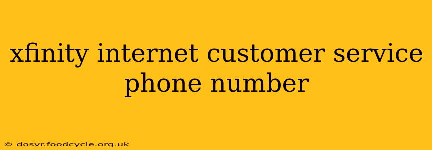 xfinity internet customer service phone number