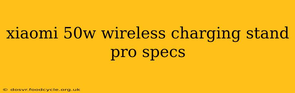 xiaomi 50w wireless charging stand pro specs
