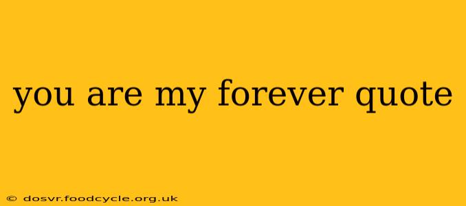 you are my forever quote