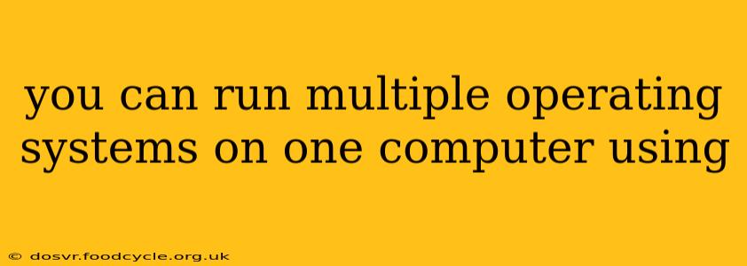 you can run multiple operating systems on one computer using