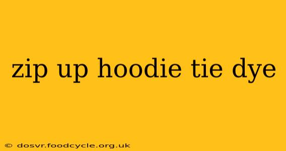 zip up hoodie tie dye