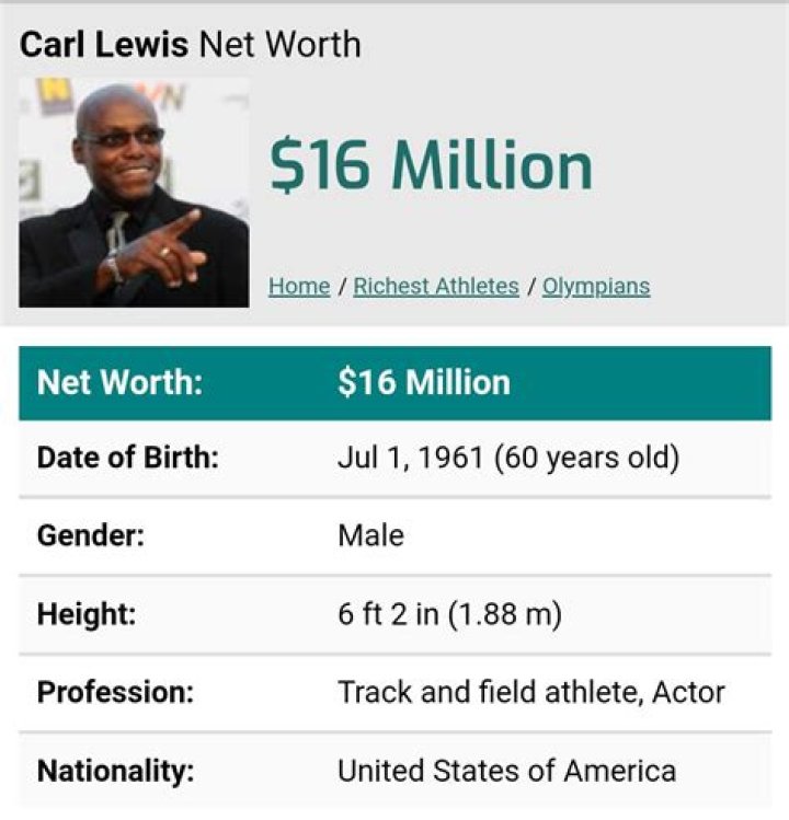Carl Lewis Net Worth | Celebrity Net Worth
