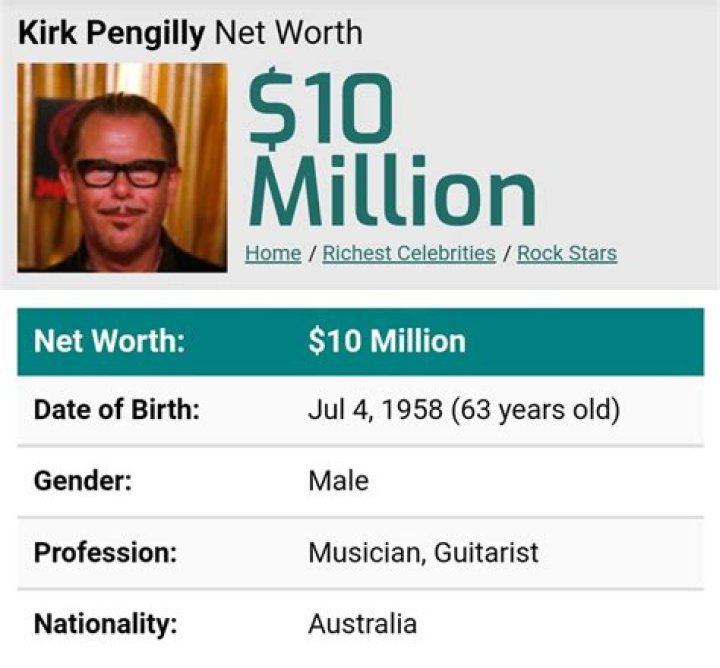 Kirk Pengilly Net Worth | Celebrity Net Worth