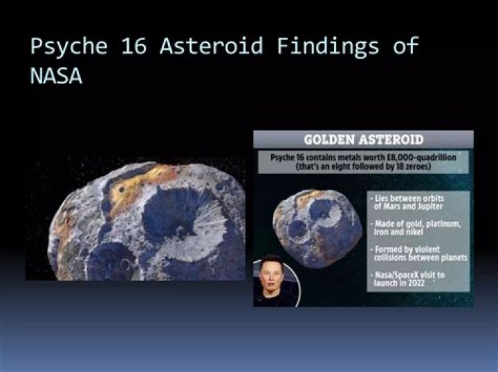 An Asteroid Named Psyche 16 Is Made Of Enough Gold To Make Everyone On Earth A Billionaire