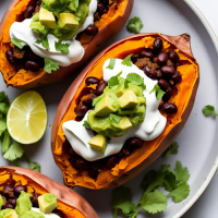 Black Bean Stuffed Sweet Potatoes