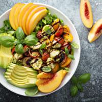 Mint, Basil and Peach Salad
